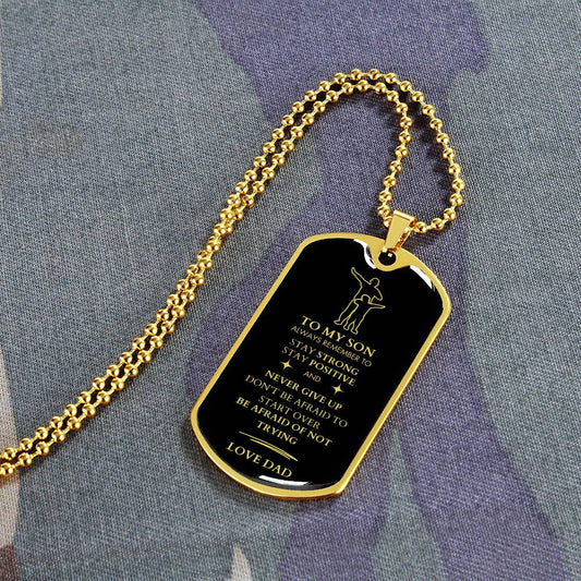 To My Son Dog Tag Necklace | Graduation Gift | Gift