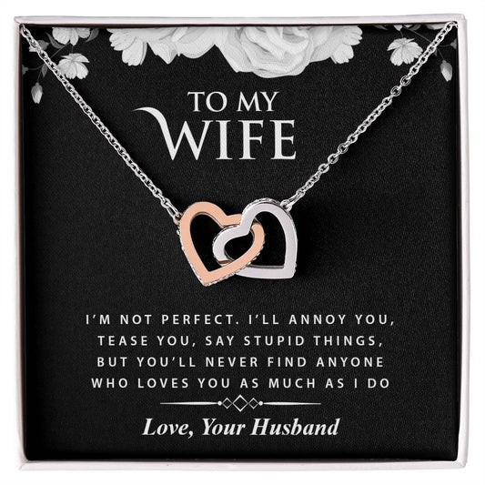 To My Wife | Interlocking Hearts necklace