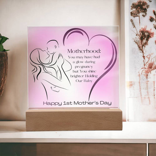 1st Mother's Day Acrylic Plaque | Square Acrylic Plaque